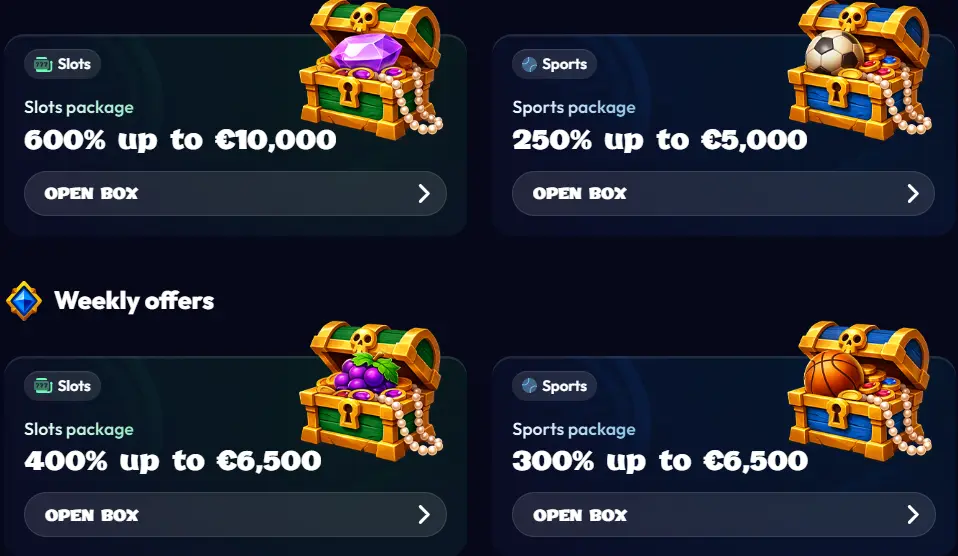 Promotions celui-ci — pack de bienvenue, cashback VIP et campagnes récurrentes
